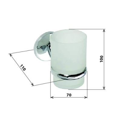 Держатель для стакана Bemeta Alfa 102410012 Хром Держатель для стакана Bemeta Alfa 102410012 Хром