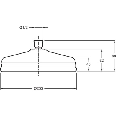 Верхний душ Jacob Delafon Katalyst E13692-CP Хром
