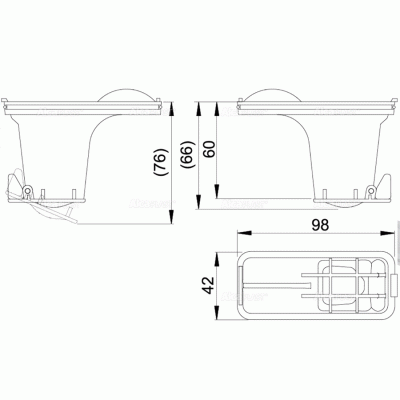 Гидрозатвор Alcaplast P095 для душевого лотка комбинированный Серый