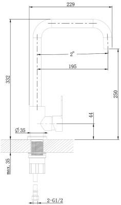 Смеситель для кухни Orange Steel M99-006ni Никель
