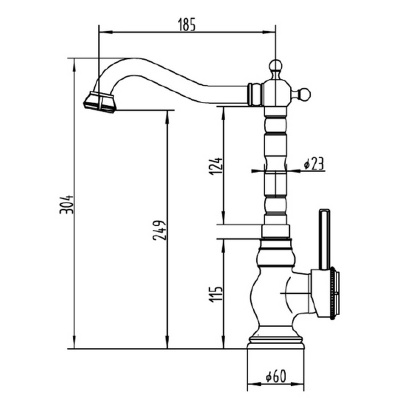 Смеситель для кухни ZorG Antic A 305K-SL Серебро