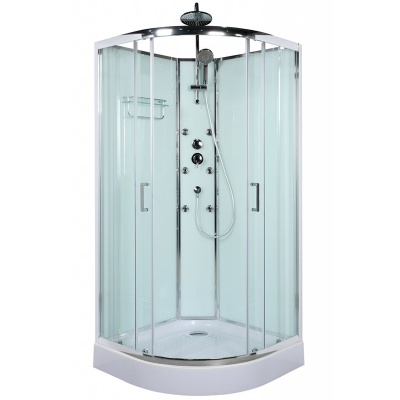 Душевая кабина BelBagno Uno R-2 90x90 профиль Хром стекло прозрачное
