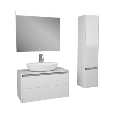 Тумба под раковину Diborg Hanna 90 77.8226 подвесная Белая матовая