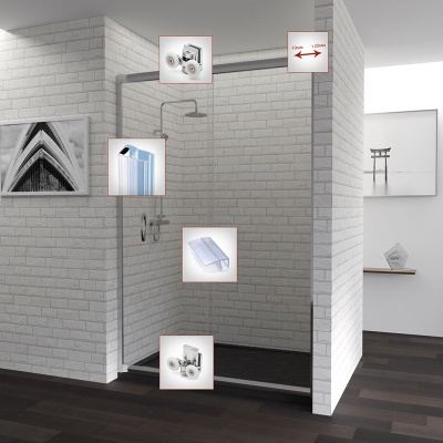 Душевая дверь в нишу RGW Passage PA-016 180 профиль Хром стекло прозрачное