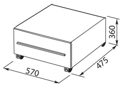 Подкатная тумба Aquanet Нота 58 170731 Черная