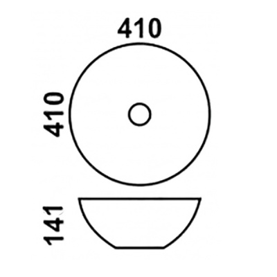 Раковина-чаша CeramaLux 41 J2072 Черный