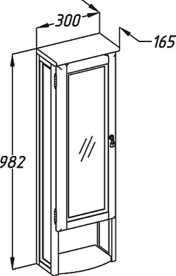 Подвесной шкаф Opadiris Клио 30 R Z0000003870 Орех антикварный