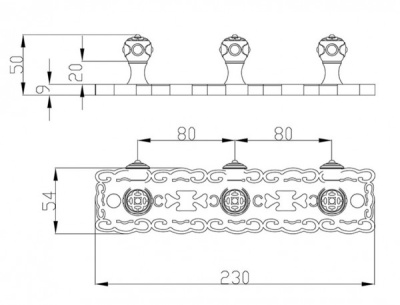Вешалка для полотенец ZorG SL AZR 17 SL Серебро