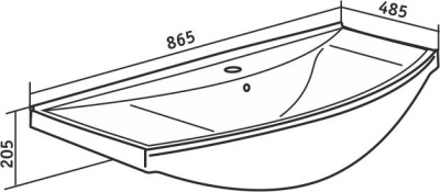 Тумба c раковиной Bellezza Тиффани 85 Белая