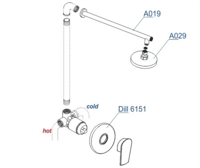 Душевая система WasserKRAFT Dill A12629 Хром