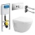 Комплект унитаза Duravit Starck 3 2202090000 с инсталляцией Viega Eco-WC 713386 с сиденьем и клавишей смыва Хром