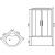 Душевая кабина Royal Bath ВК 100x100 RB100BK3-BT-CH с гидромассажем стекло прозрачное задняя стенка Черная