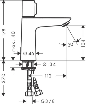 Смеситель для раковины Hansgrohe Talis Select E 71751000 Хром