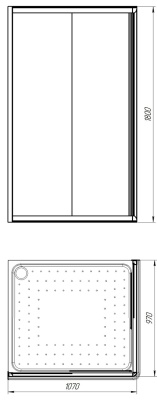 Душевой уголок Radomir 100x110 1-09-1-0-0-1230 профиль Белый стекло прозрачное