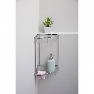 Угловая полка Aquanet 8136 Хром