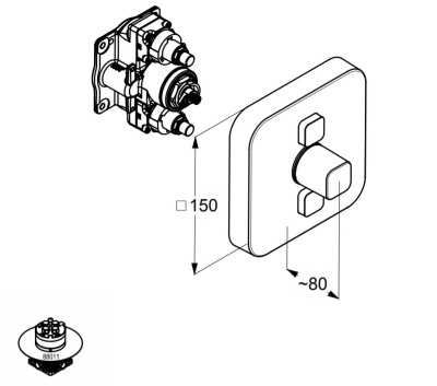 Смеситель для душа Kludi Push 386110538 Хром