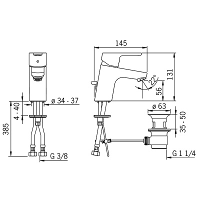 Смеситель для раковины Oras Aquita 2900F Хром