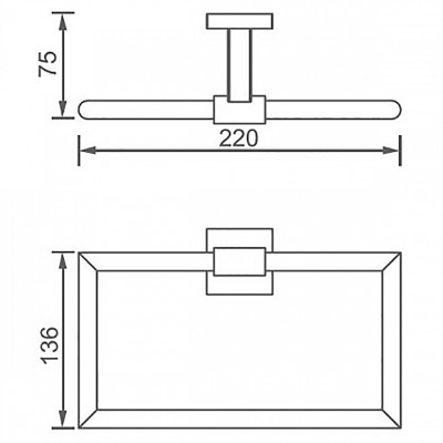 Кольцо для полотенец Aquanet 6180 Хром
