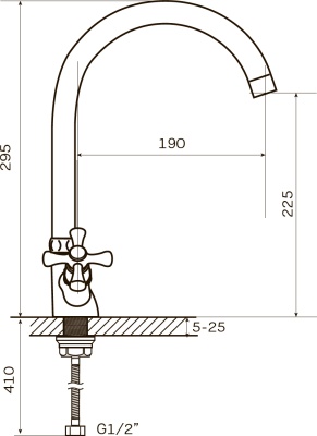 Смеситель для кухни Zerix TLA 722 ZX0166 Хром