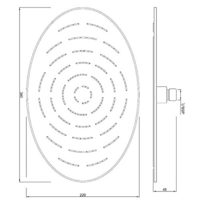 Верхний душ Jaquar Maze OHS-CHR-1635 Хром
