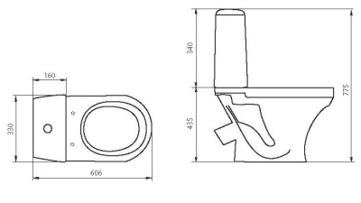 Унитаз Sanita Аттика люкс ATCSACC01060713 Белый
