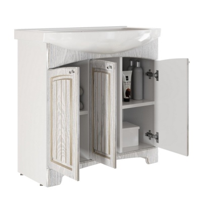 Тумба под раковину Mixline Крит 85 533082 Патина золото