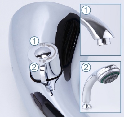 Смеситель на борт ванны Frap F1105 Хром