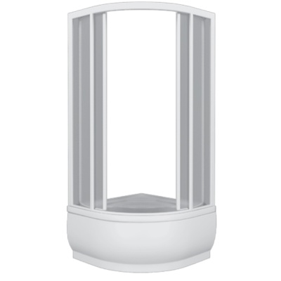 Душевой уголок Bas Брава 90x90 профиль Белый стекло Грейп