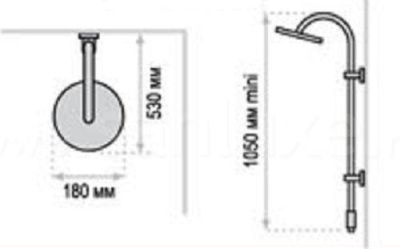 Душевой гарнитур Valentin Groove с тропическим душем Хром