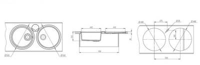 Кухонная мойка KitKraken Spring Graphite 51 Темно-серая