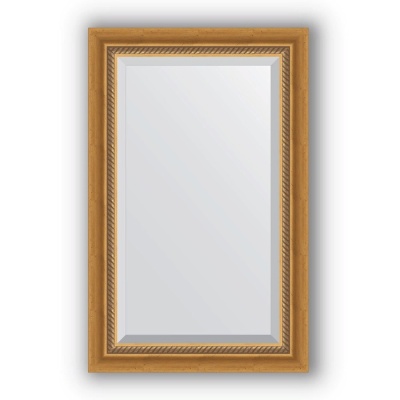 Зеркало Evoform Exclusive 83х53 Состаренное золото с плетением