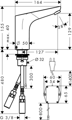 Смеситель для раковины Hansgrohe Focus 31174000 Хром