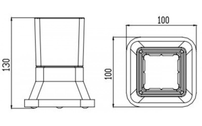 Стакан для зубных щеток Kaiser KH-1135 Хром