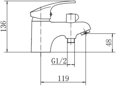 Смеситель для раковины Fashun A1221 с гигиеническим душем Хром