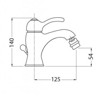 Смеситель для биде Bugnatese Lem 1923 CR (хром)