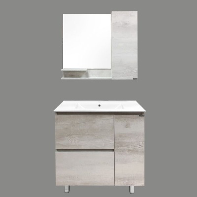 Зеркало со шкафом Comforty Верона 90 4136714 Дуб белый