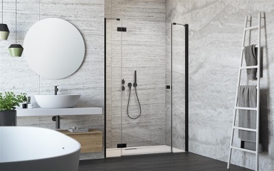 Элемент душевой двери Radaway Essenza New DWJS 140 L профиль Хром стекло прозрачное