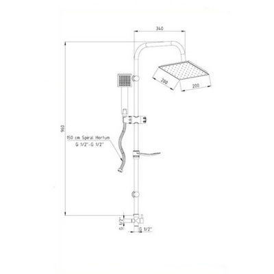 Душевая система GPD DST19-3 Хром