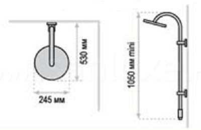 Душевая система Valentin Ska с тропическим душем Хром