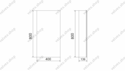 Зеркальный шкаф Velvex Klaufs 40 zsKLA.40-216 Белый