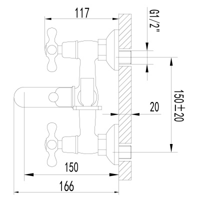Смеситель для ванны Lemark Standard LM2102C Хром