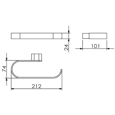 Полотенцедержатель Langberger Lugano 24038A Хром