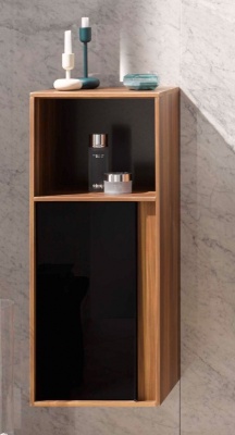 Шкаф пенал Vitra Metropole 40 L 58208 подвесной Сливовое дерево Черный