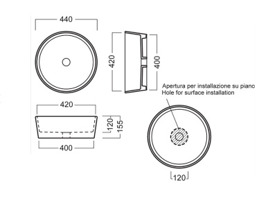 Раковина Hatria Happy Hour 44 YXSP Белая