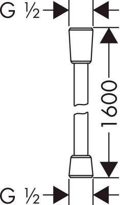 Душевой шланг Hansgrohe 28276340 Черный шлифованный хром