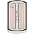 Душевая кабина Domani-Spa Delight 88 80x80 DS01D88LPcCl10 с гидромассажем профиль Черный задние стенки Розовые