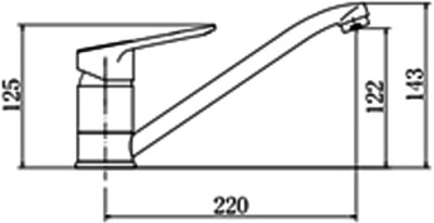 Смеситель для кухни Fashun A4207 Хром