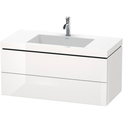 Тумба с раковиной Duravit L-Cube 100 LC6928O2222 подвесная Белый глянец