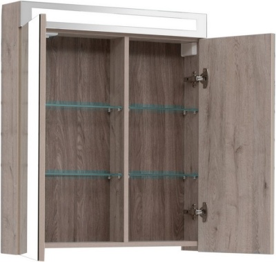 Зеркальный шкаф Dreja Max 70 77.9008D с подсветкой Дуб Кантри