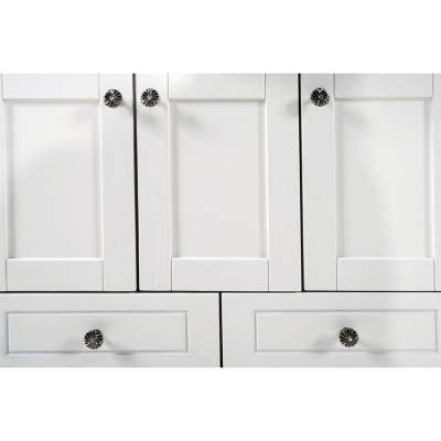 Тумба под раковину ASB-Woodline Флоренция 85 Белая с патиной